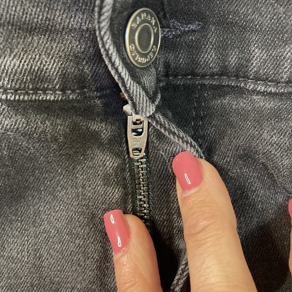 Banana Republic Ankle Crop Midrise Denim Pants Jeans Womens 31 Black 34x27 - Picture 3 of 8